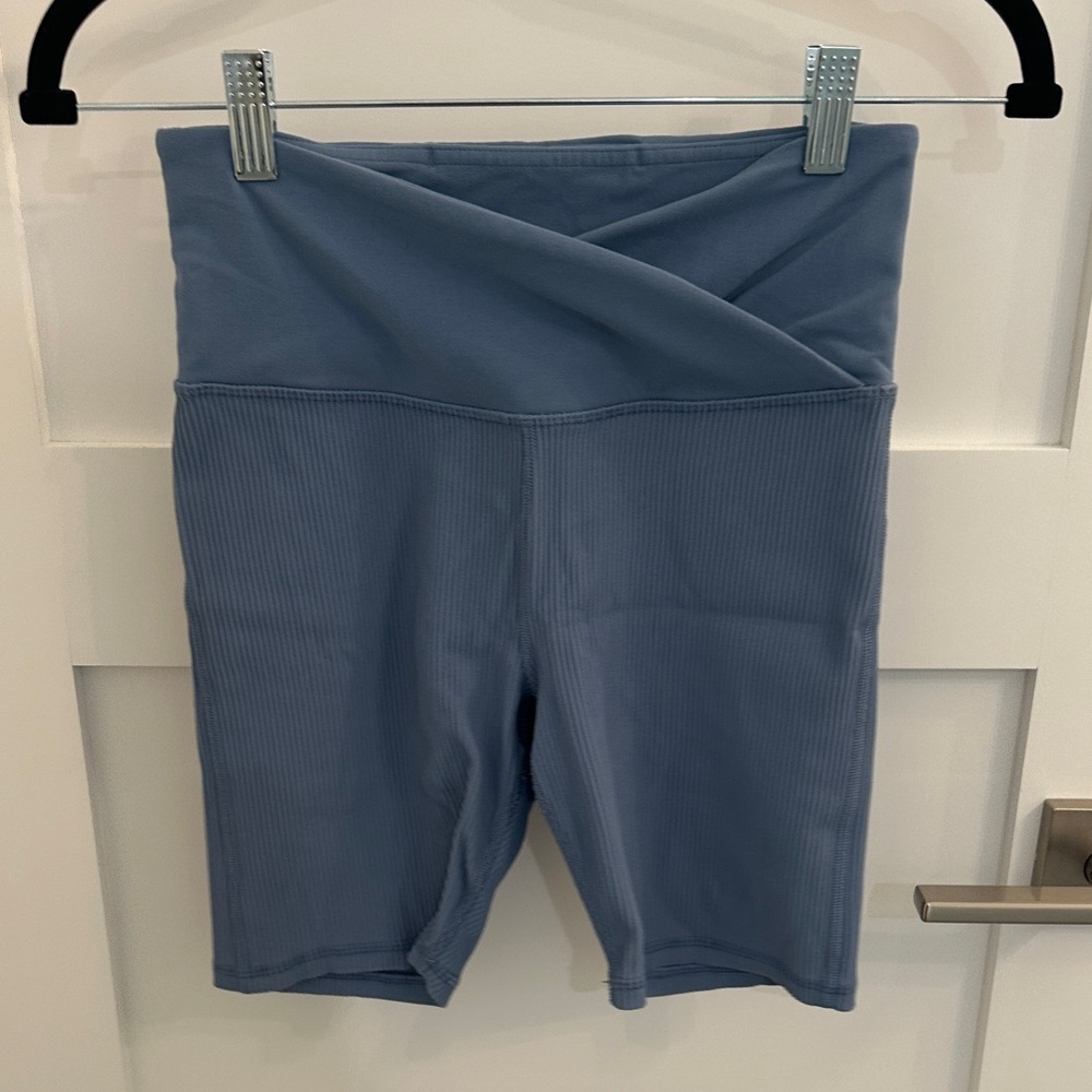 Women's Blue High-Waisted Shorts